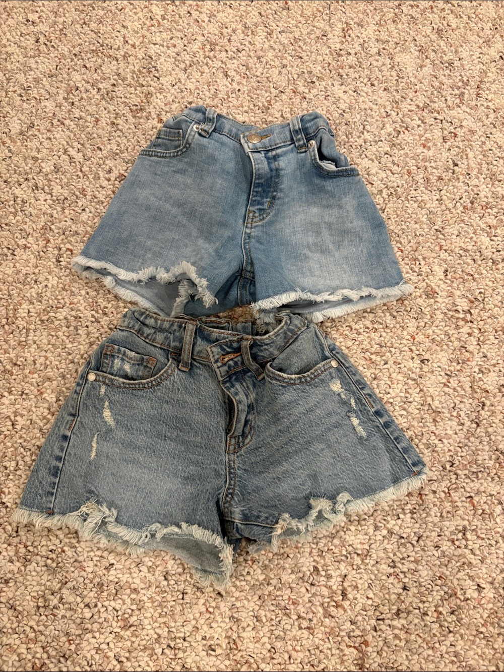Girls jean shorts size 8- 2 pairs